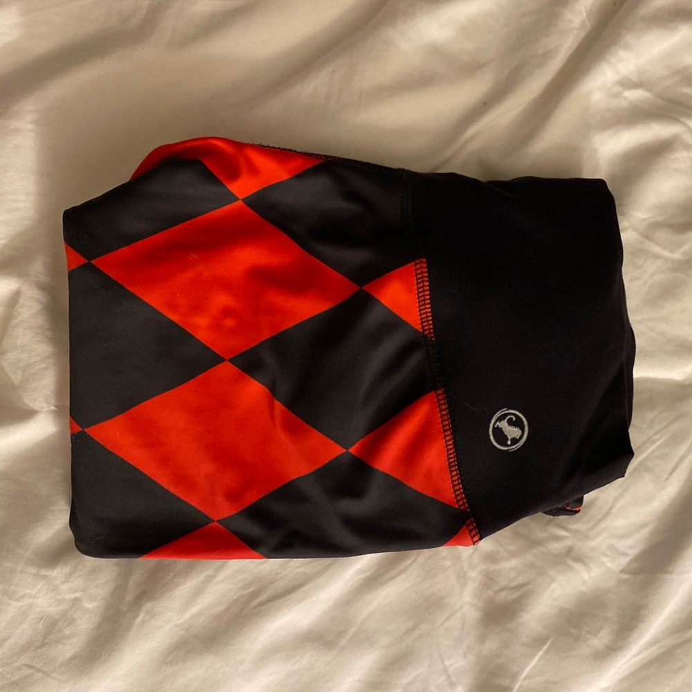 ABS2B Fitness Red and Black Diamond Leggings